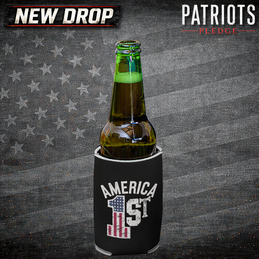 America First Patriots Pledge Koozie Can Cooler