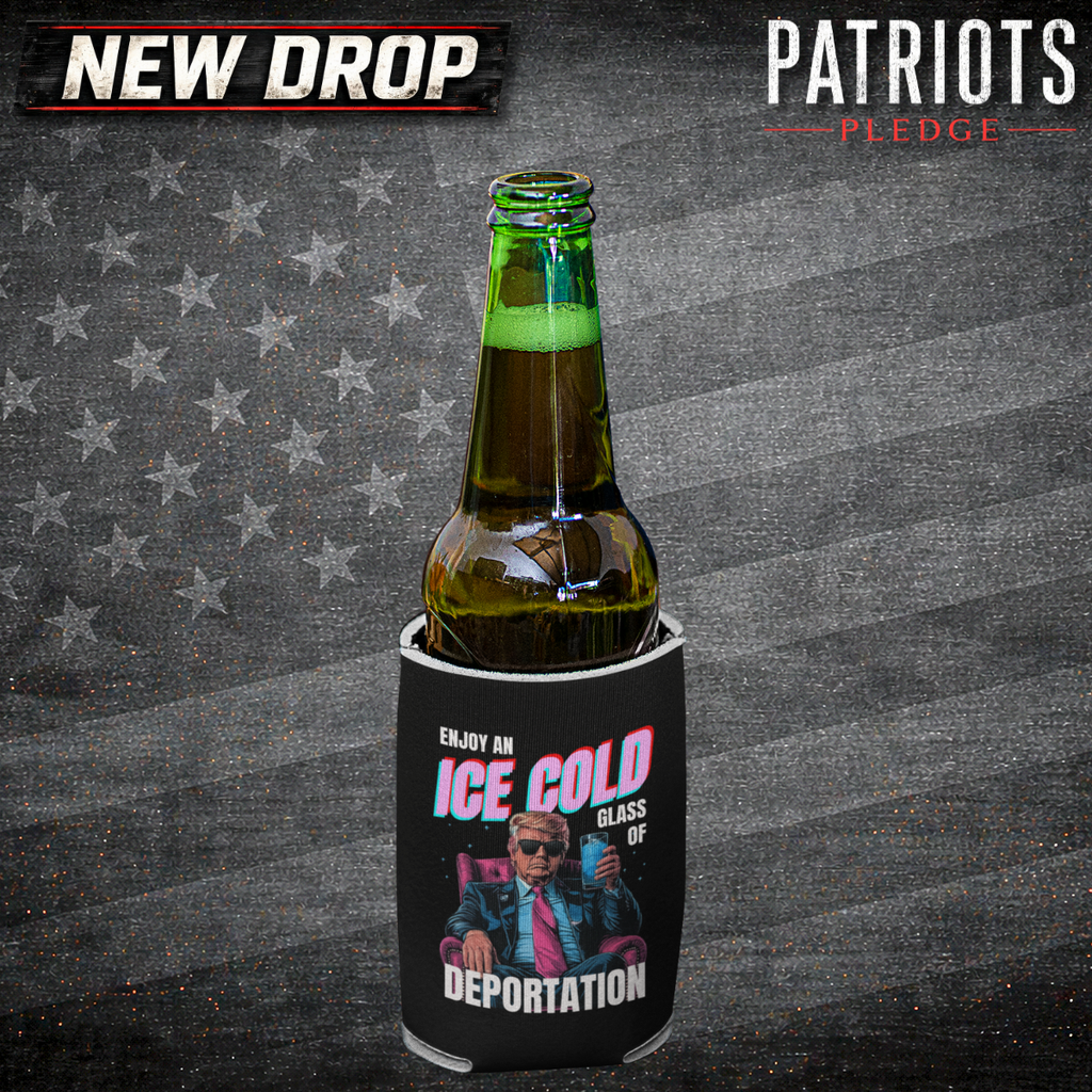 Ice Cold Patriots Pledge Koozie Can Cooler