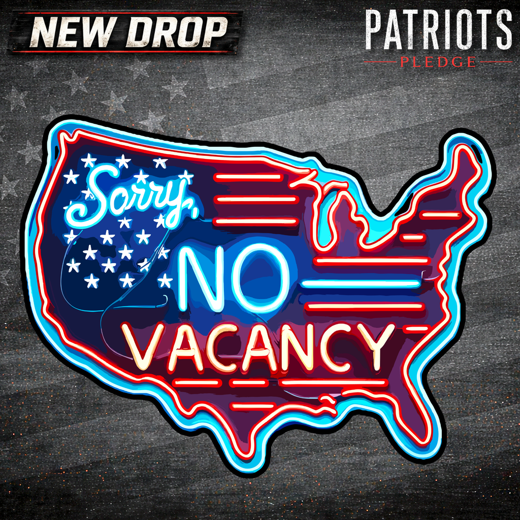 America Sorry we're Full Patriots Pledge Sticker