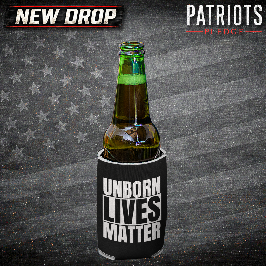 Unborn Lives Matter Patriots Pledge Koozie Can Cooler