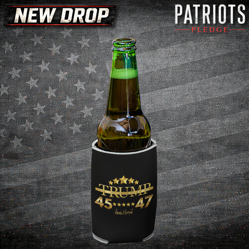 Trump 45/47 Commemorative Patriots Pledge Koozie Can Cooler