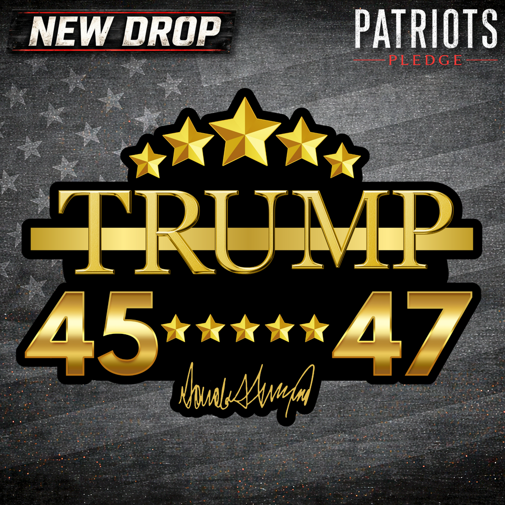Trump 45/47 Commemorative Patriots Pledge Sticker