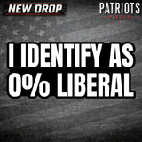 I Identify 0% Liberal Patriots Pledge Sticker
